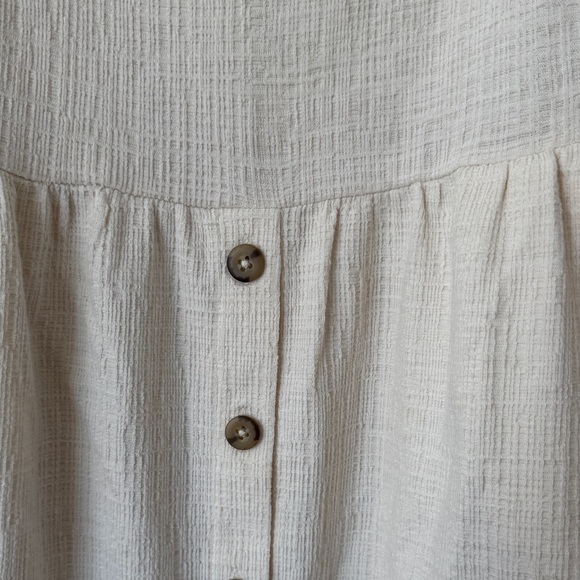 Madewell Cream Midi Dress with Button Detail - Picture 6 of 10